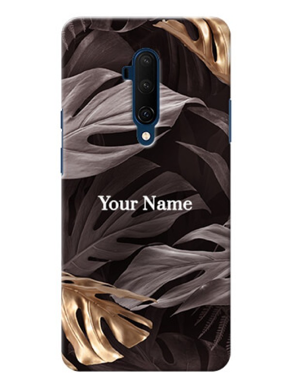 Custom OnePlus 7T Pro Mobile Back Covers: Wild Leaves digital paint Design
