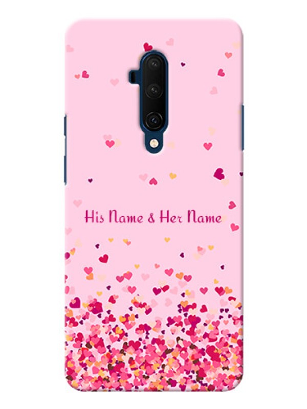 Custom OnePlus 7T Pro Phone Back Covers: Floating Hearts Design
