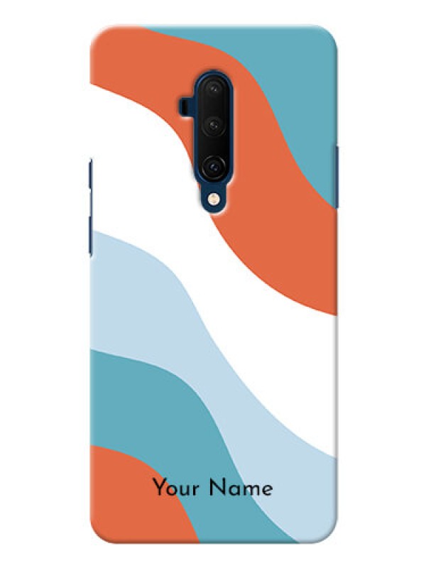 Custom OnePlus 7T Pro Mobile Back Covers: coloured Waves Design