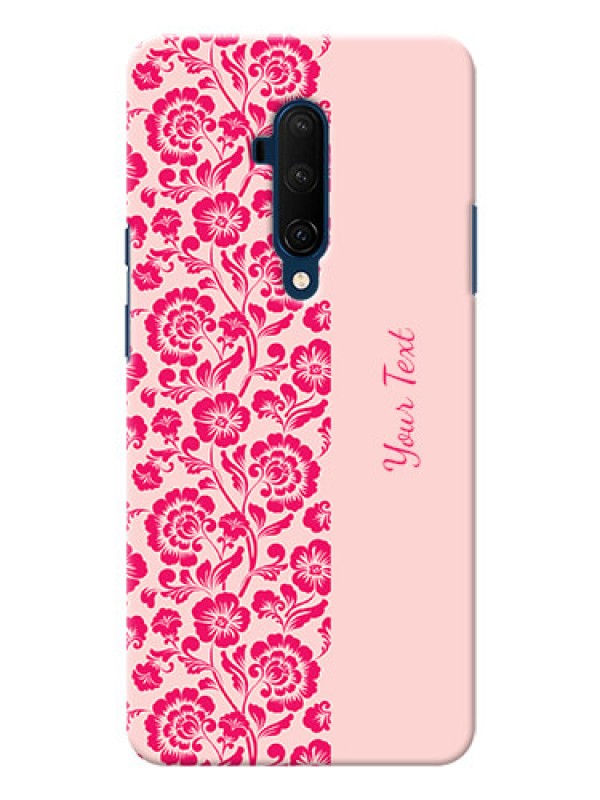 Custom OnePlus 7T Pro Phone Back Covers: Attractive Floral Pattern Design