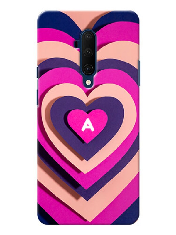 Custom OnePlus 7T Pro Custom Mobile Case with Cute Heart Pattern Design