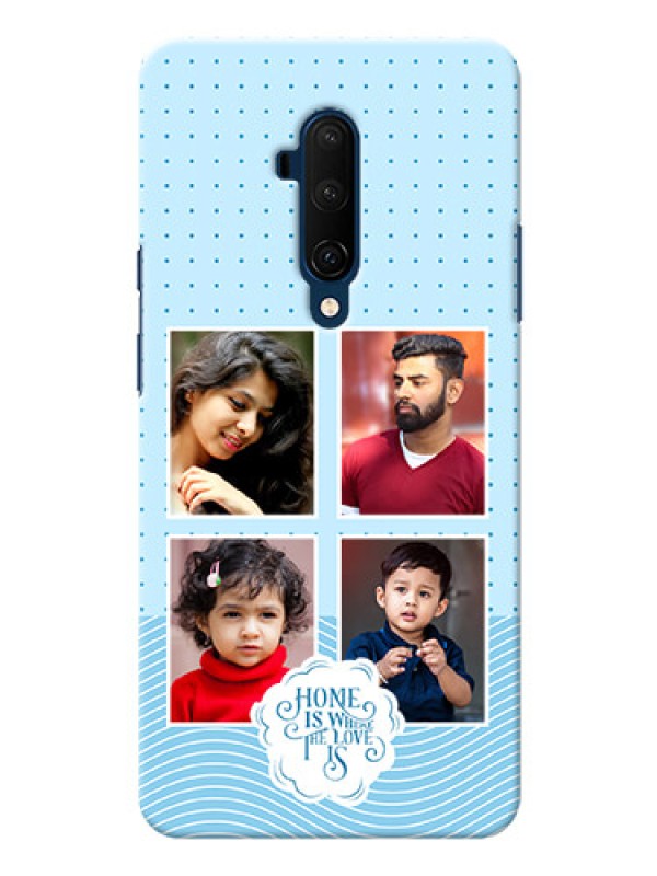 Custom OnePlus 7T Pro Custom Phone Covers: Cute love quote with 4 pic upload Design