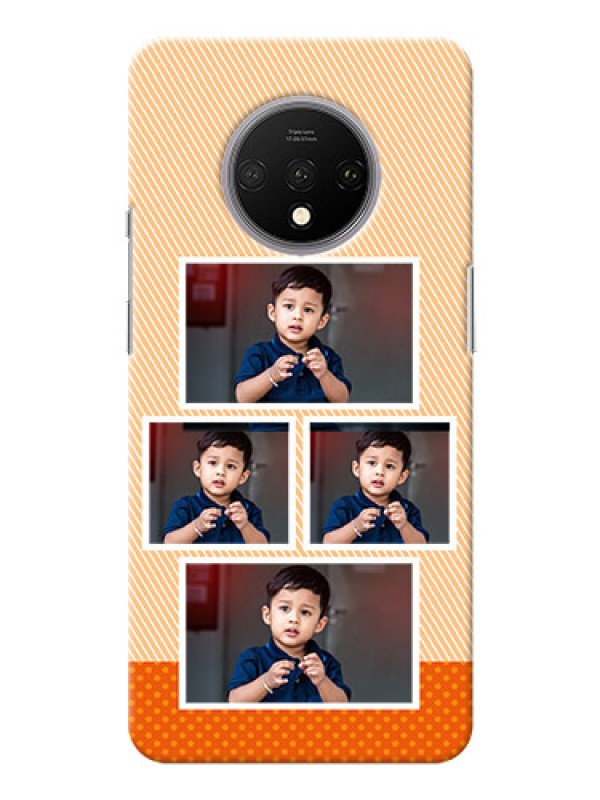 Custom Oneplus 7T Mobile Back Covers: Bulk Photos Upload Design