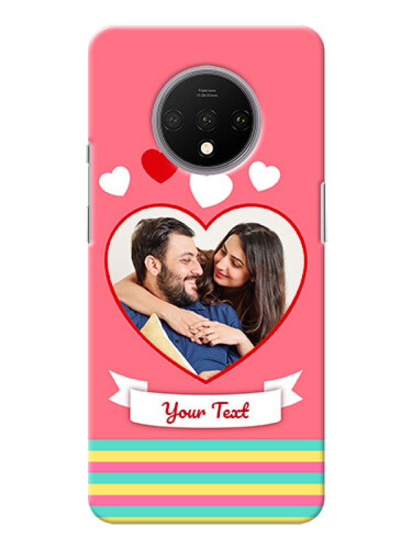 Custom Oneplus 7T Personalised mobile covers: Love Doodle Design
