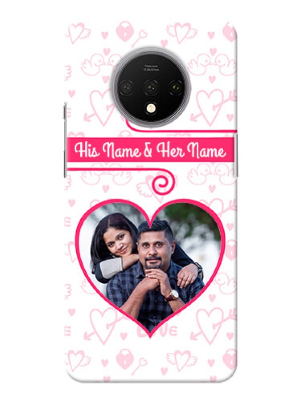 Custom Oneplus 7T Personalized Phone Cases: Heart Shape Love Design