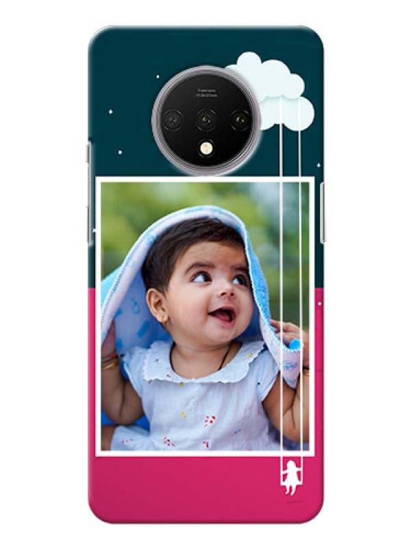 Custom Oneplus 7T custom phone covers: Cute Girl with Cloud Design