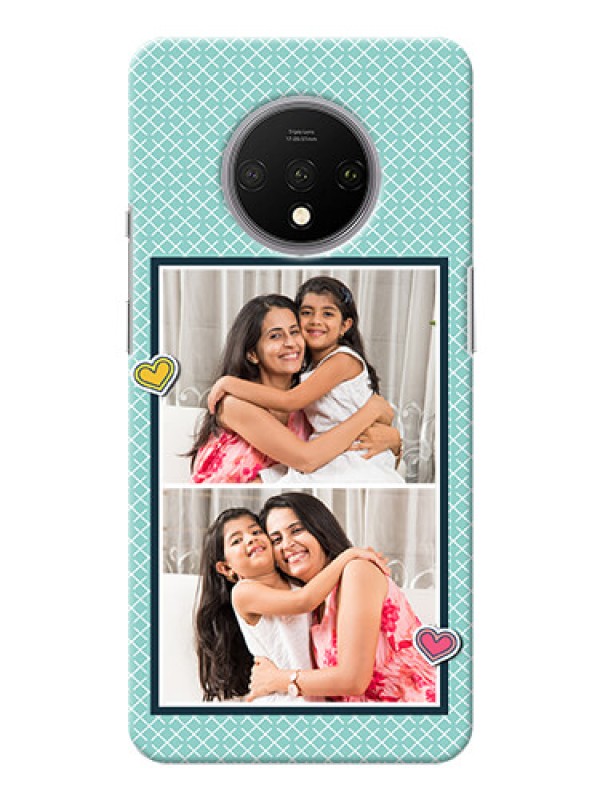 Custom Oneplus 7T Custom Phone Cases: 2 Image Holder with Pattern Design
