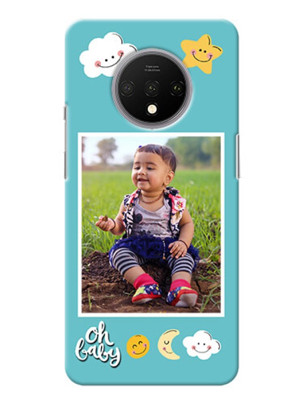 Custom Oneplus 7T Personalised Phone Cases: Smiley Kids Stars Design