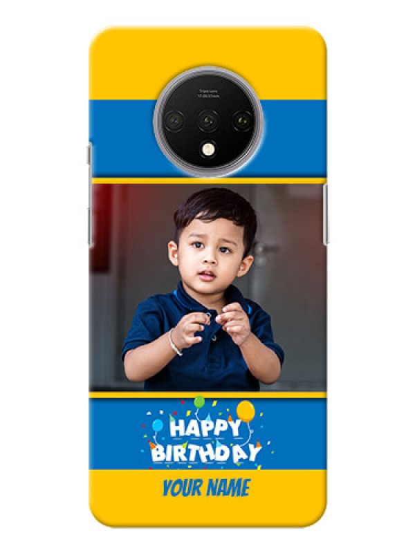 Custom Oneplus 7T Mobile Back Covers Online: Birthday Wishes Design