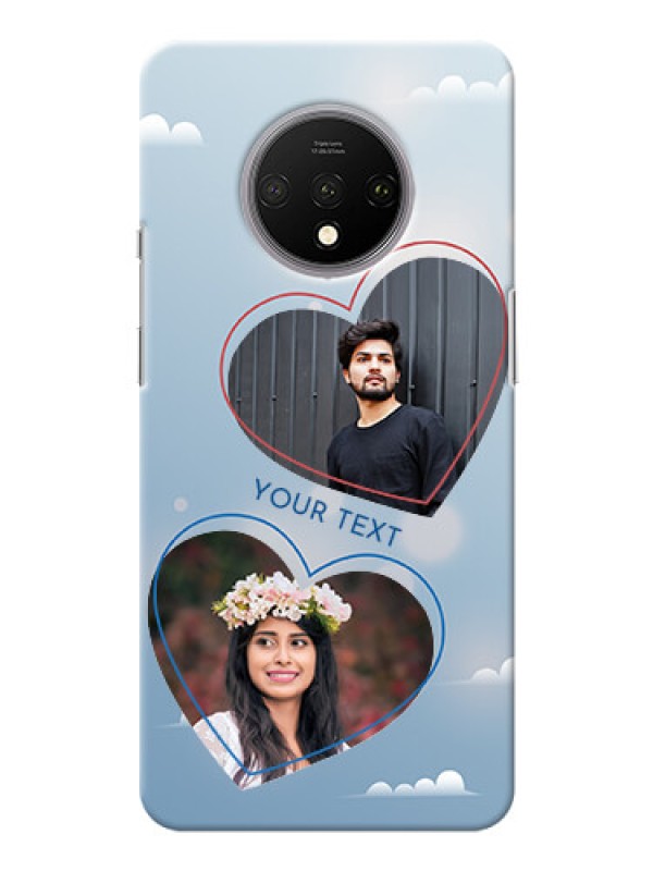 Custom Oneplus 7T Phone Cases: Blue Color Couple Design 