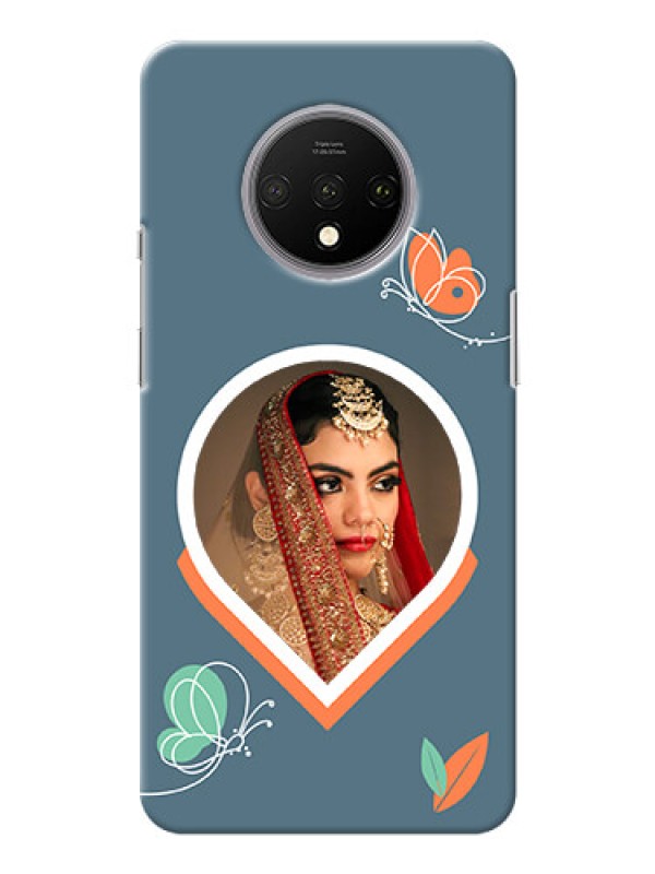 Custom OnePlus 7T Custom Mobile Case with Droplet Butterflies Design