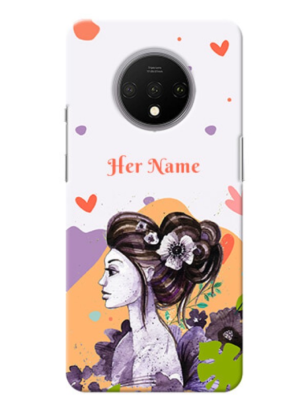 Custom OnePlus 7T Custom Mobile Case with Woman And Nature Design