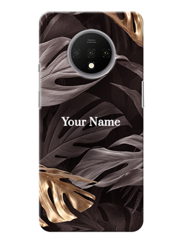 Custom OnePlus 7T Mobile Back Covers: Wild Leaves digital paint Design
