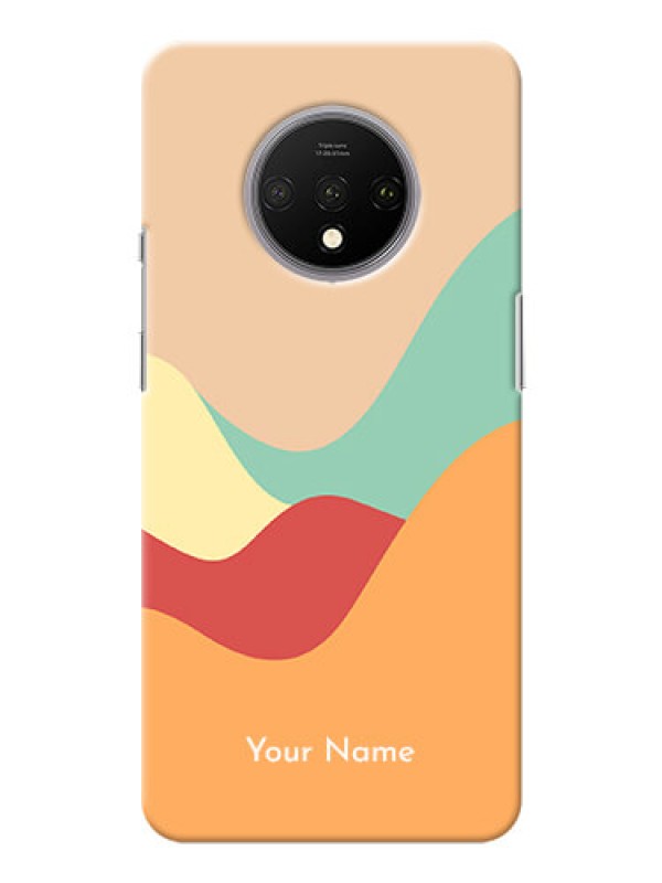 Custom OnePlus 7T Custom Mobile Case with Ocean Waves Multi-colour Design