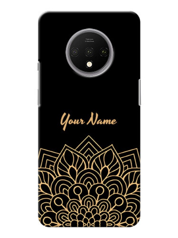 Custom OnePlus 7T Back Covers: Golden mandala Design