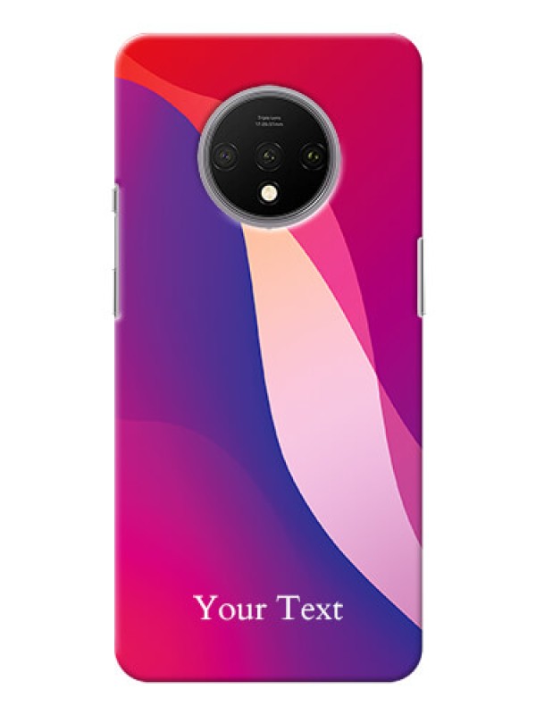 Custom OnePlus 7T Mobile Back Covers: Digital abstract Overlap Design