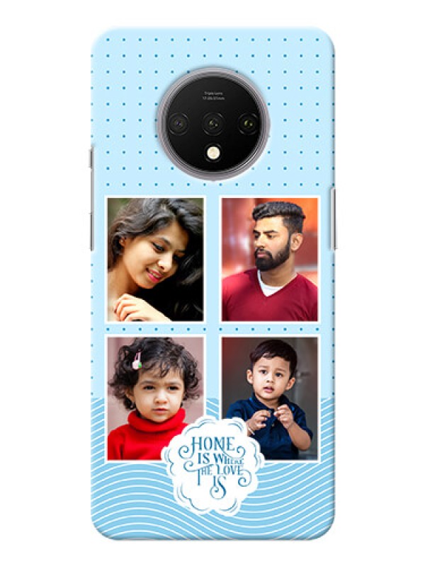Custom OnePlus 7T Custom Phone Covers: Cute love quote with 4 pic upload Design