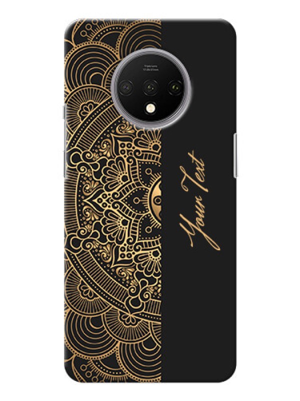 Custom OnePlus 7T Back Covers: Mandala art with custom text Design