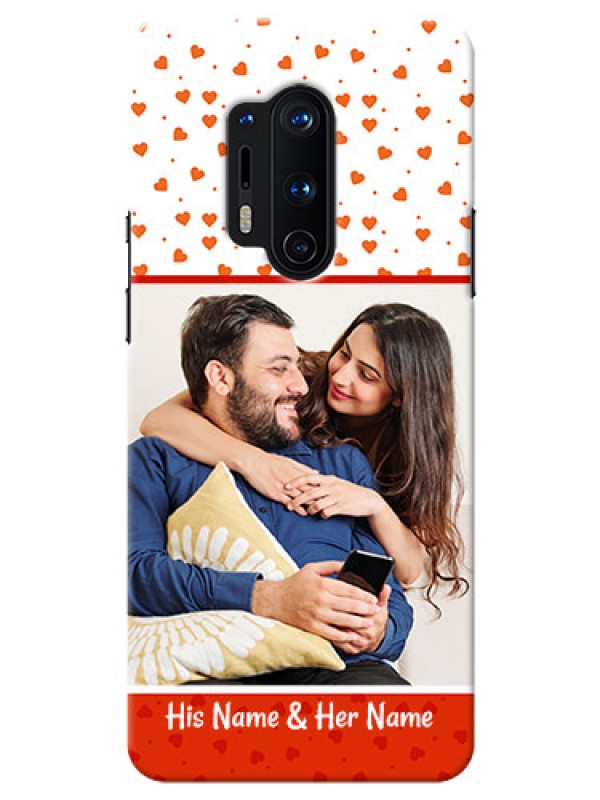 Custom OnePlus 8 Pro Phone Back Covers: Orange Love Symbol Design