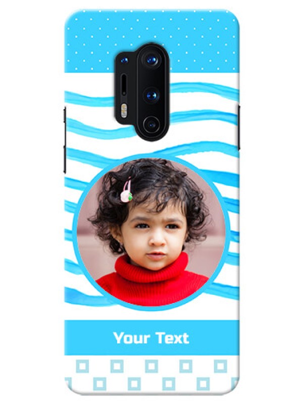 Custom OnePlus 8 Pro phone back covers: Simple Blue Case Design