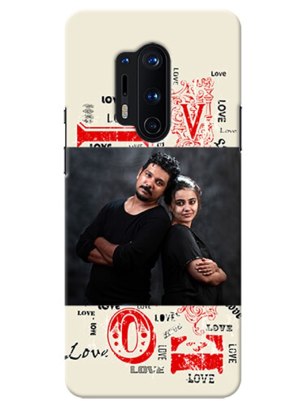 Custom OnePlus 8 Pro mobile cases online: Trendy Love Design Case