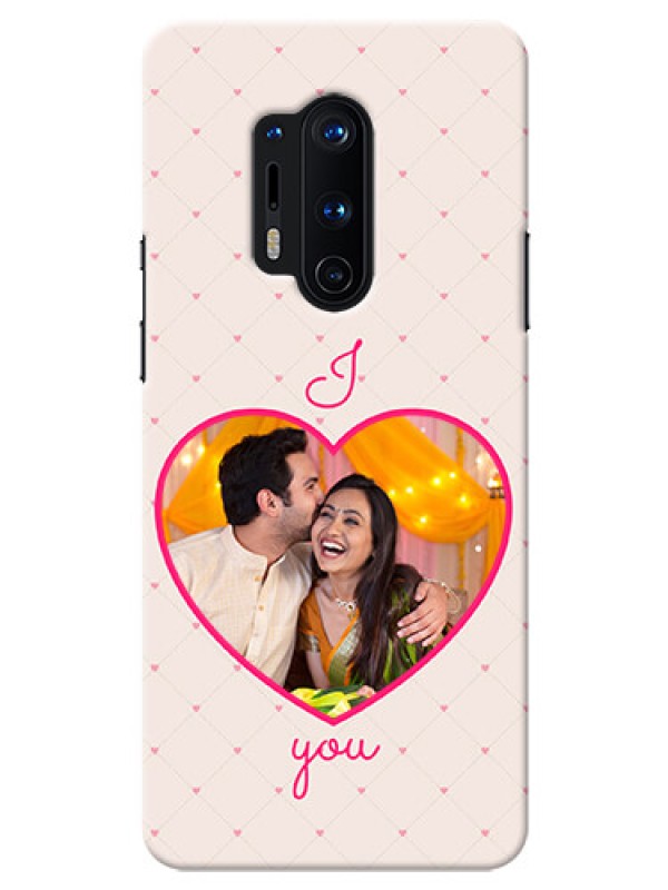 Custom OnePlus 8 Pro Personalized Mobile Covers: Heart Shape Design