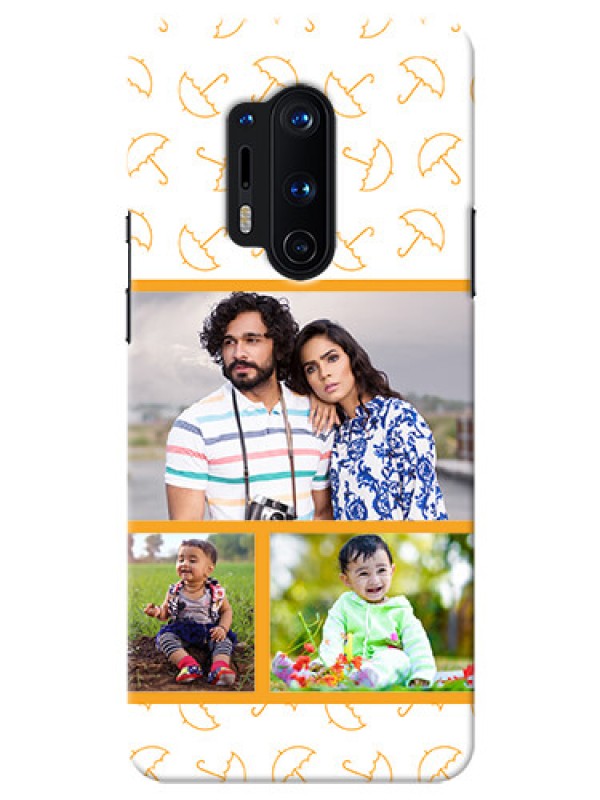 Custom OnePlus 8 Pro Personalised Phone Cases: Yellow Pattern Design