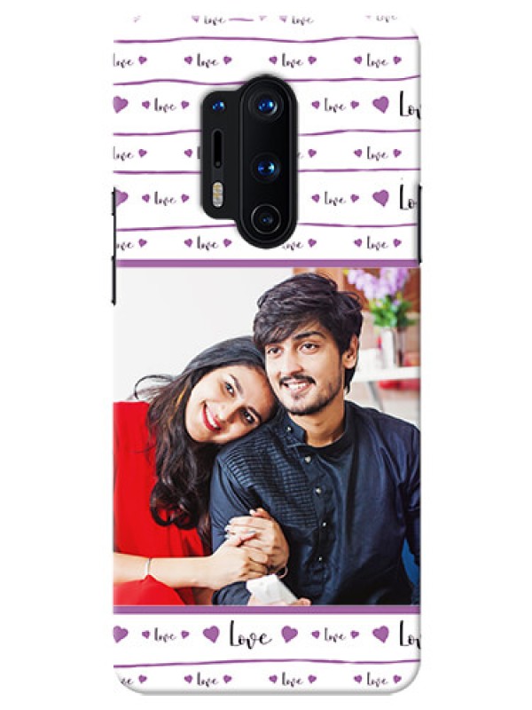 Custom OnePlus 8 Pro Mobile Back Covers: Couples Heart Design