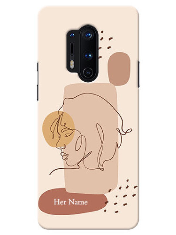 Custom OnePlus 8 Pro Custom Phone Covers: Calm Woman line art Design