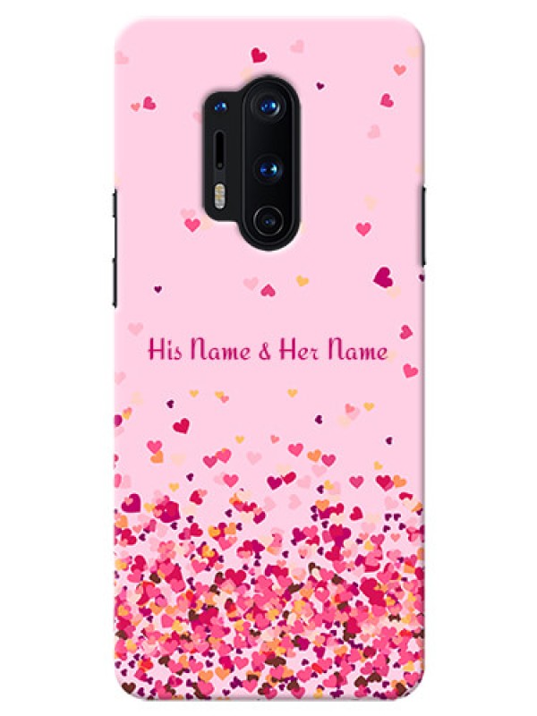 Custom OnePlus 8 Pro Phone Back Covers: Floating Hearts Design