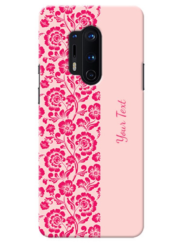Custom OnePlus 8 Pro Phone Back Covers: Attractive Floral Pattern Design