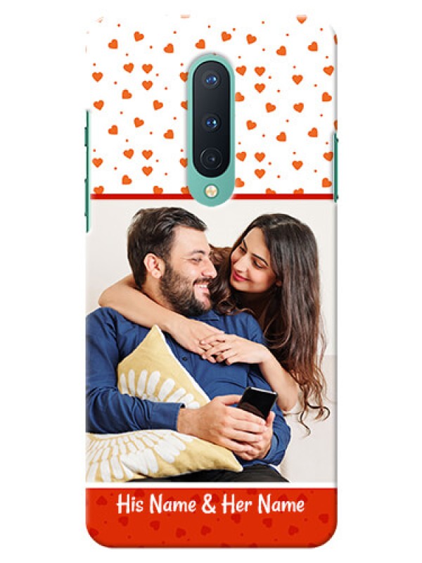 Custom OnePlus 8 Phone Back Covers: Orange Love Symbol Design