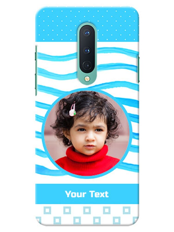 Custom OnePlus 8 phone back covers: Simple Blue Case Design