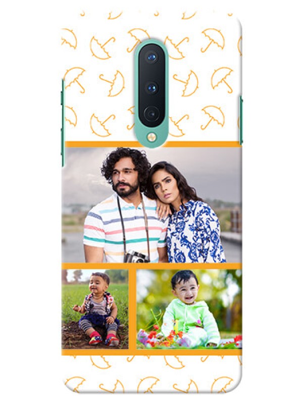Custom OnePlus 8 Personalised Phone Cases: Yellow Pattern Design
