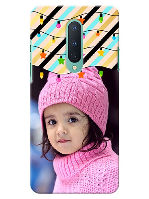 Custom OnePlus 8 Personalized Mobile Covers: Lights Hanging Design