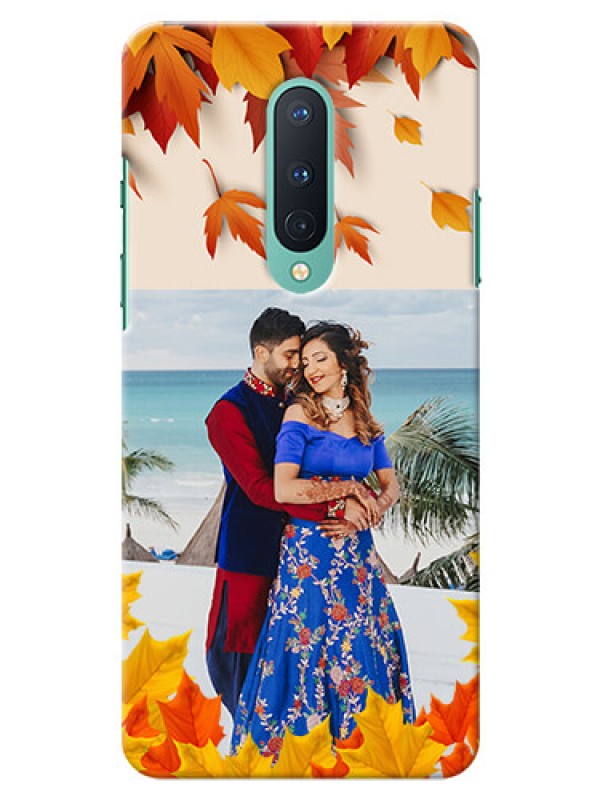 Custom OnePlus 8 Mobile Phone Cases: Autumn Maple Leaves Design