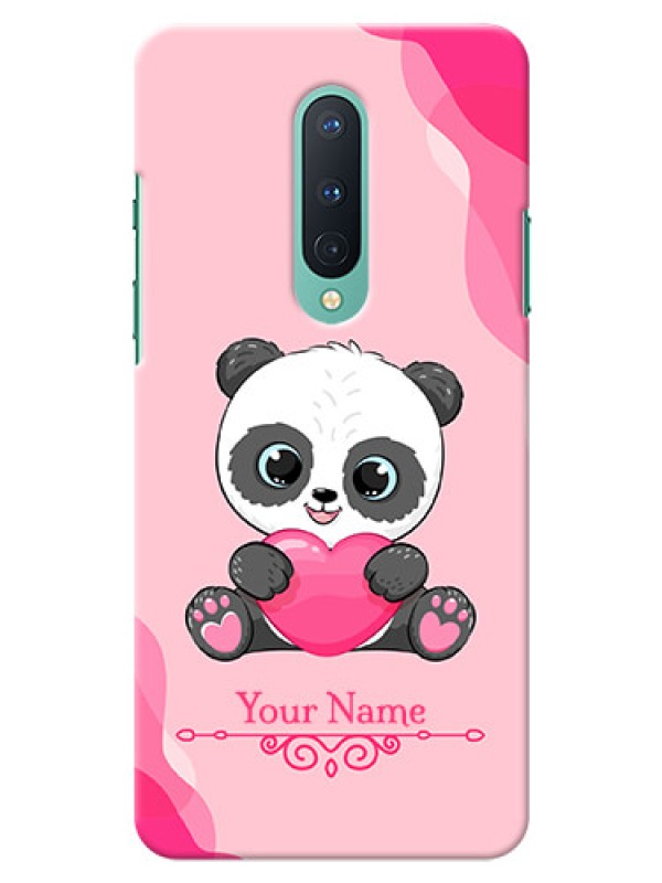 Custom OnePlus 8 Mobile Back Covers: Cute Panda Design
