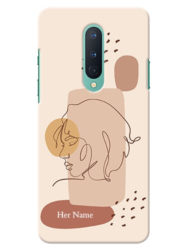 Custom OnePlus 8 Custom Phone Covers: Calm Woman line art Design