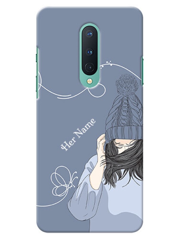 Custom OnePlus 8 Custom Mobile Case with Girl in winter outfit Design