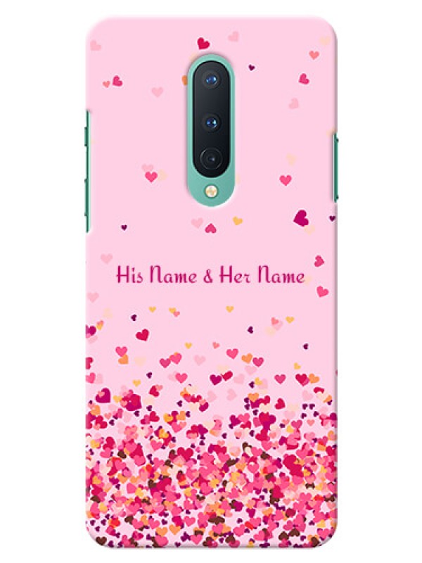 Custom OnePlus 8 Phone Back Covers: Floating Hearts Design