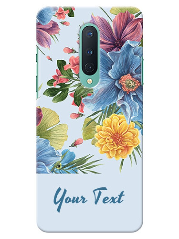 Custom OnePlus 8 Custom Phone Cases: Stunning Watercolored Flowers Painting Design