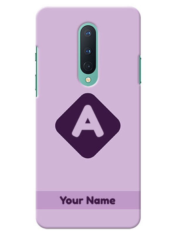 Custom OnePlus 8 Custom Mobile Case with Custom Letter in curved badge Design