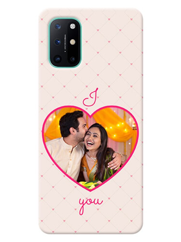 Custom OnePlus 8T Personalized Mobile Covers: Heart Shape Design