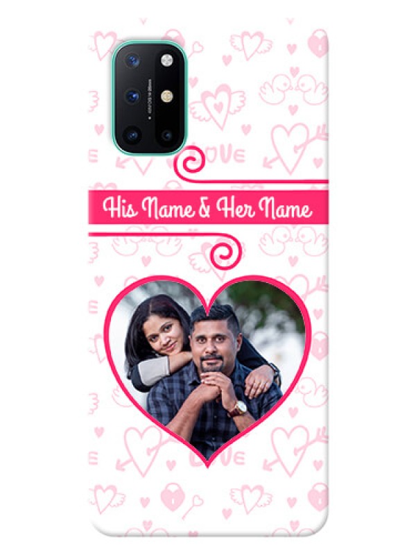 Custom OnePlus 8T Personalized Phone Cases: Heart Shape Love Design