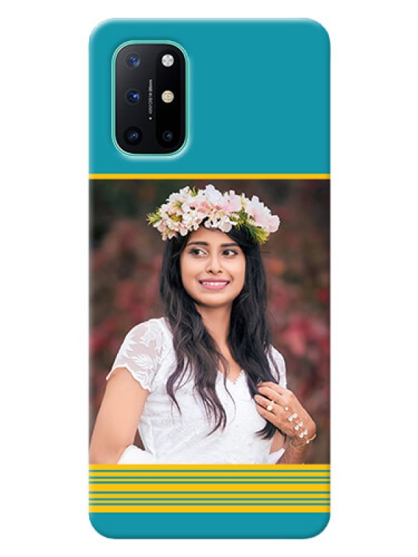 Custom OnePlus 8T personalized phone covers: Yellow & Blue Design 