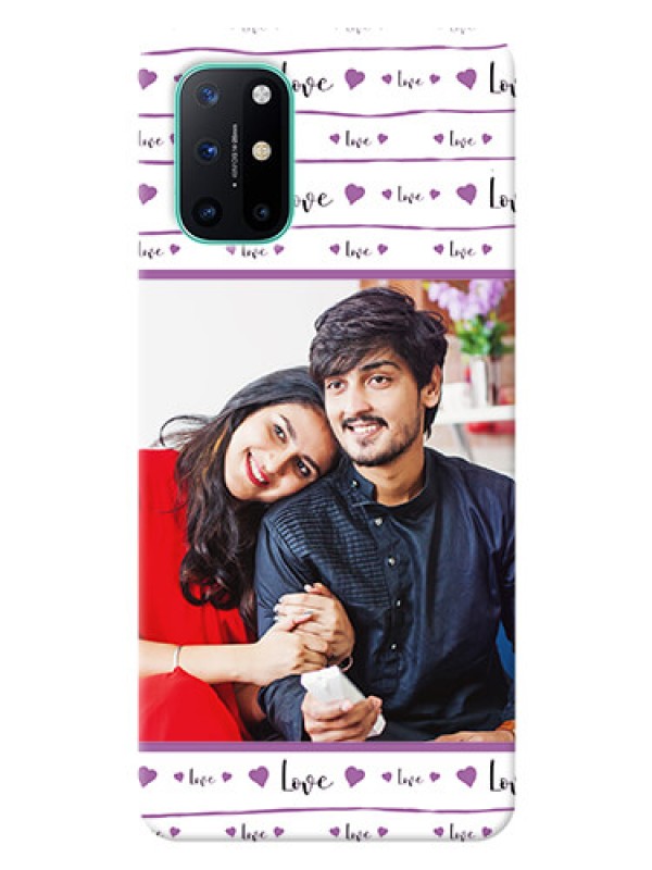 Custom OnePlus 8T Mobile Back Covers: Couples Heart Design