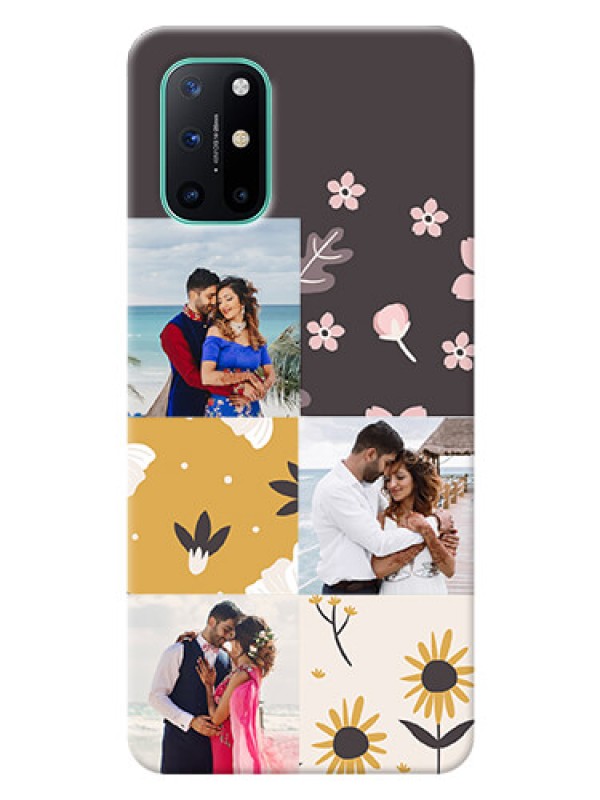 Custom OnePlus 8T phone cases online: 3 Images with Floral Design
