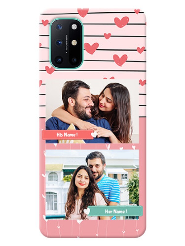 Custom OnePlus 8T custom mobile covers: Photo with Heart Design
