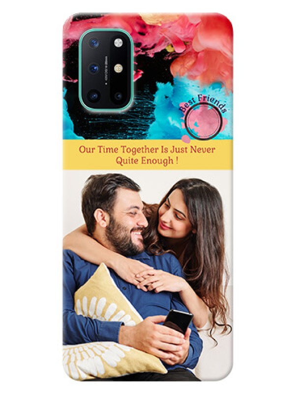 Custom OnePlus 8T Mobile Cases: Quote with Acrylic Painting Design