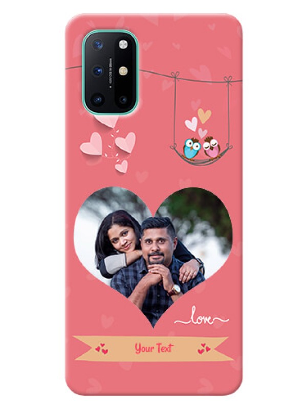 Custom OnePlus 8T custom phone covers: Peach Color Love Design 